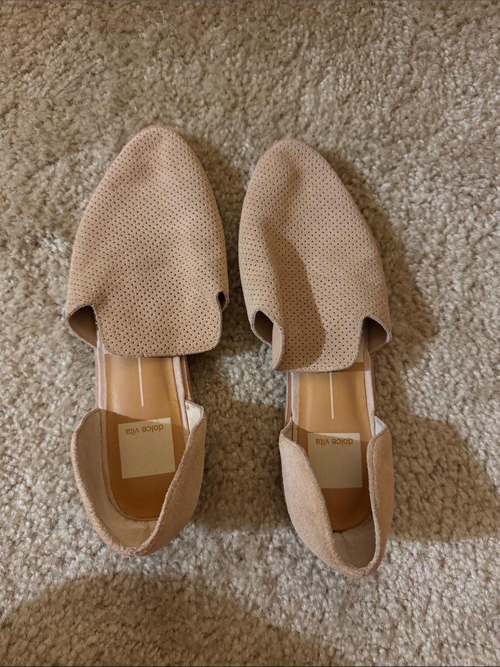 Dolce Vita Blush Perforated Slip-On Flats